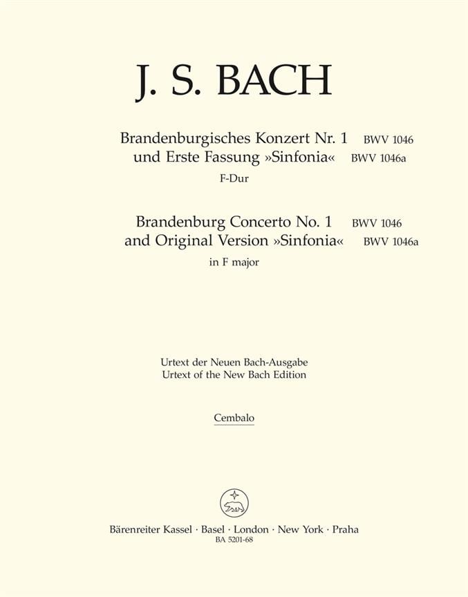 Brandenburg Concerto No. 1 & Org. Version Sinfonia